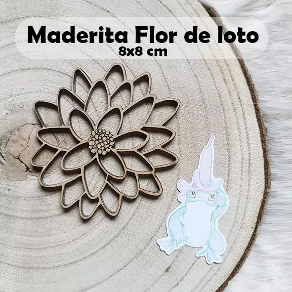 portada con maderita flor de loto