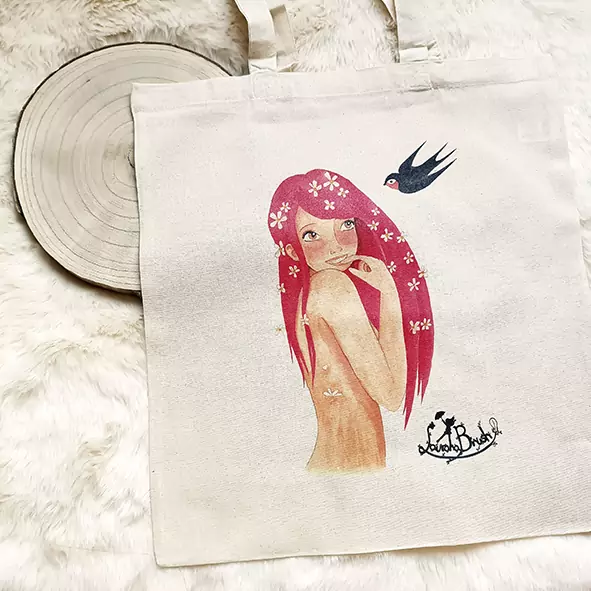 portada con tote bag de colección blanca