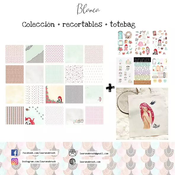 contraportada complemento Pack completo tote bag Blanca